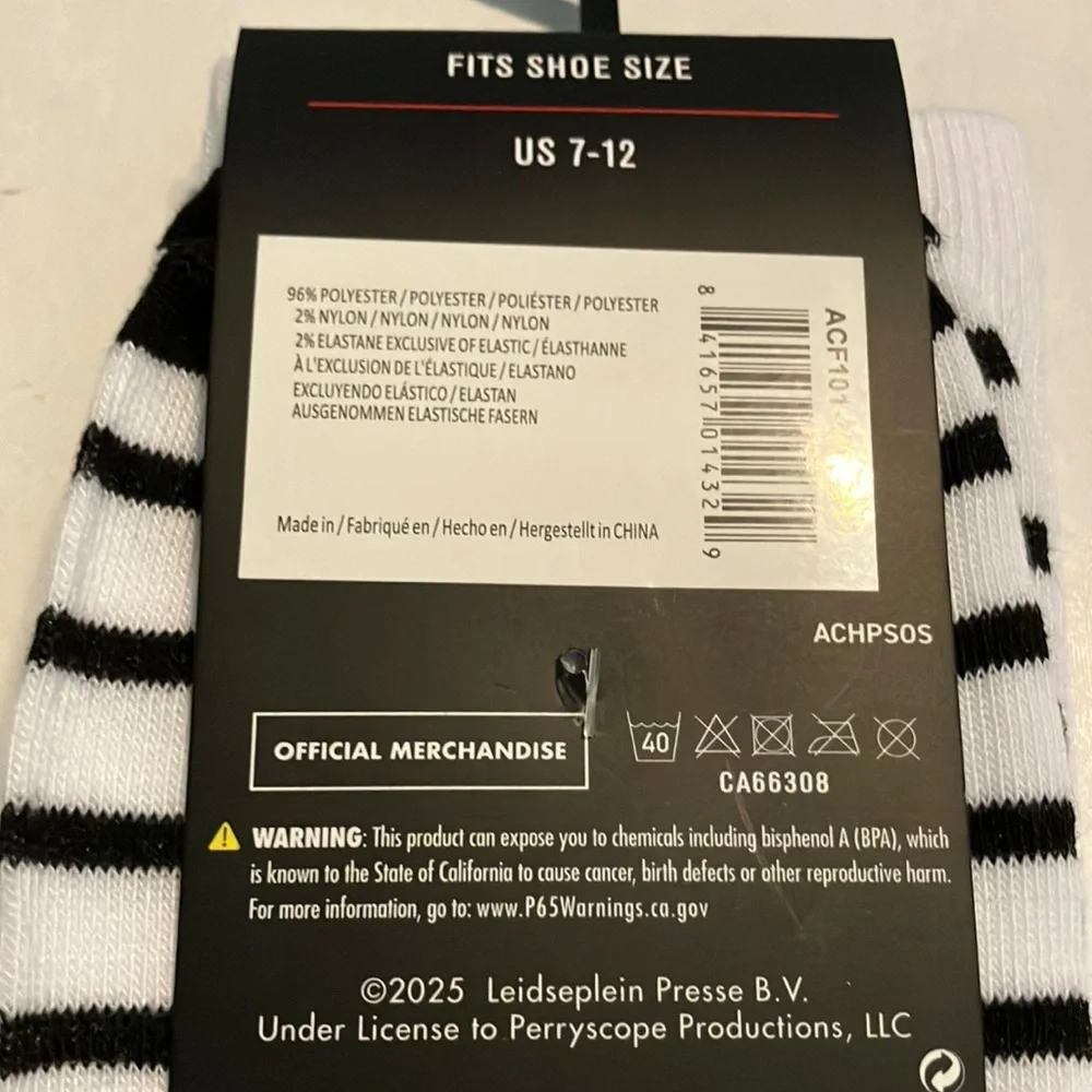 AC/DC‎ Casual Black and White Crew Socks